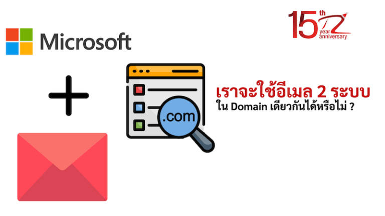 ภาพประกอบหัวข้อเราจะใช้อีเมล 2 ระบบใน Domain เดียวกันได้หรือไม่ (Can we use 2 email systems in the same domain?)